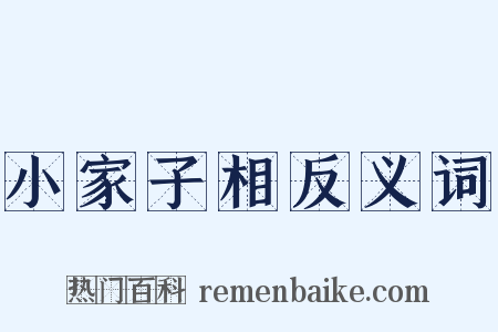 小家子相反义词是什么意思的图片